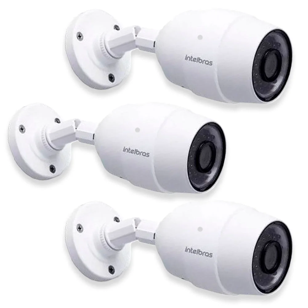 Kit 3 Câmeras de Segurança Wi-fi HD iC5 4560144 Intelbras
