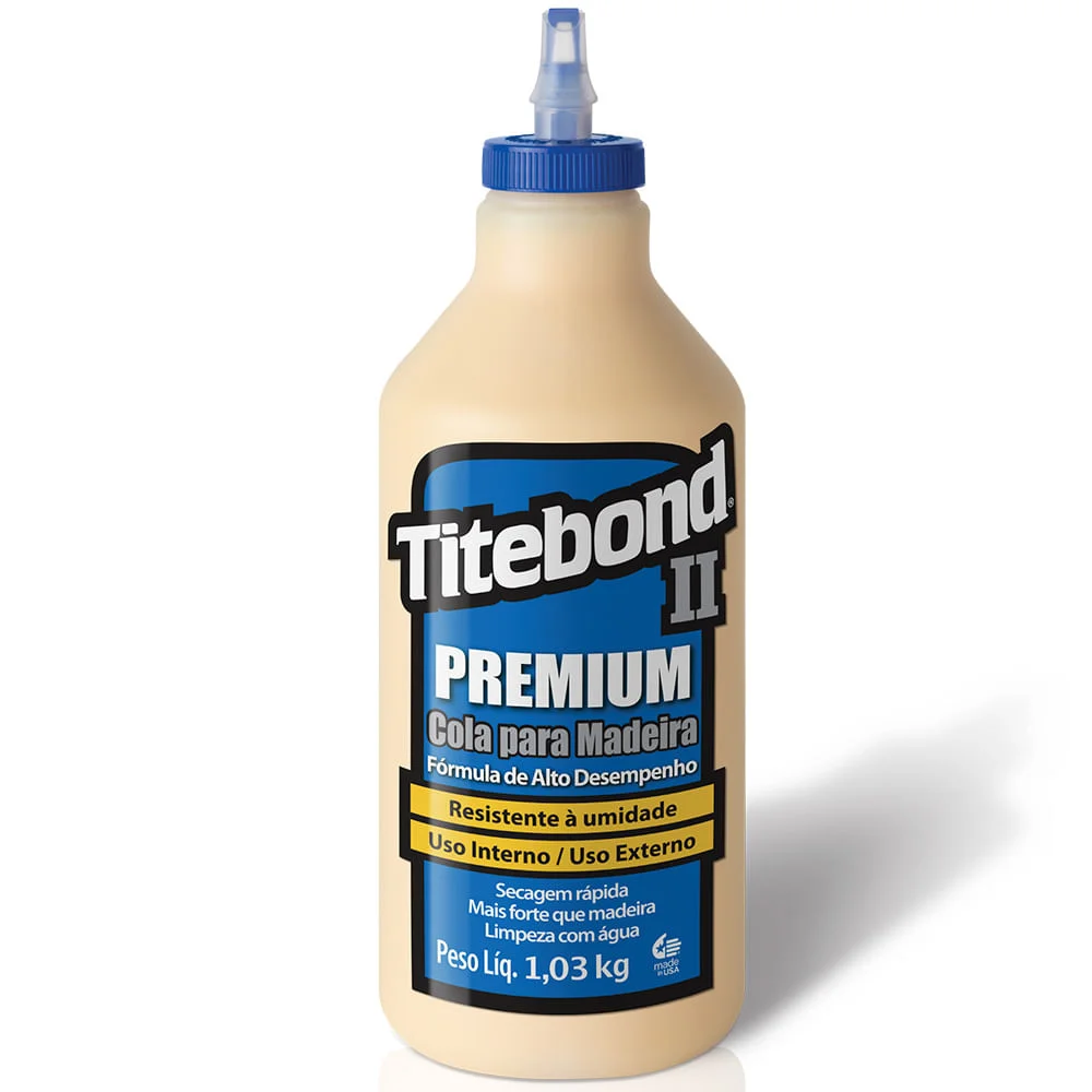 Kit 3 Colas para Madeira II Premium Wood Glue 946ml Titebond