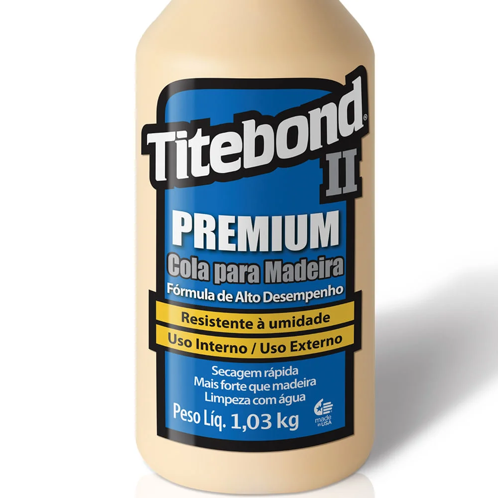 Kit 3 Colas para Madeira II Premium Wood Glue 946ml Titebond