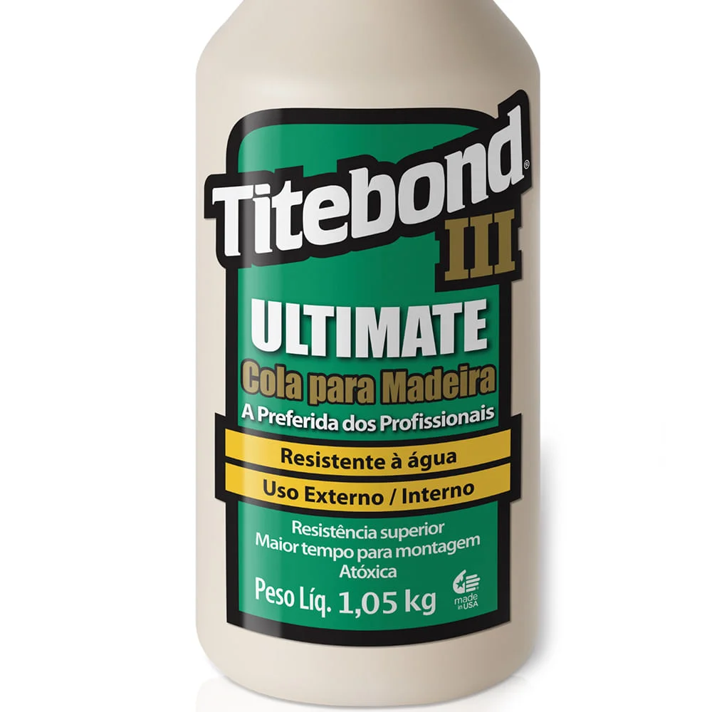 Kit 3 Colas para Madeira III Ultimate Wood Glue 946ml Titebond