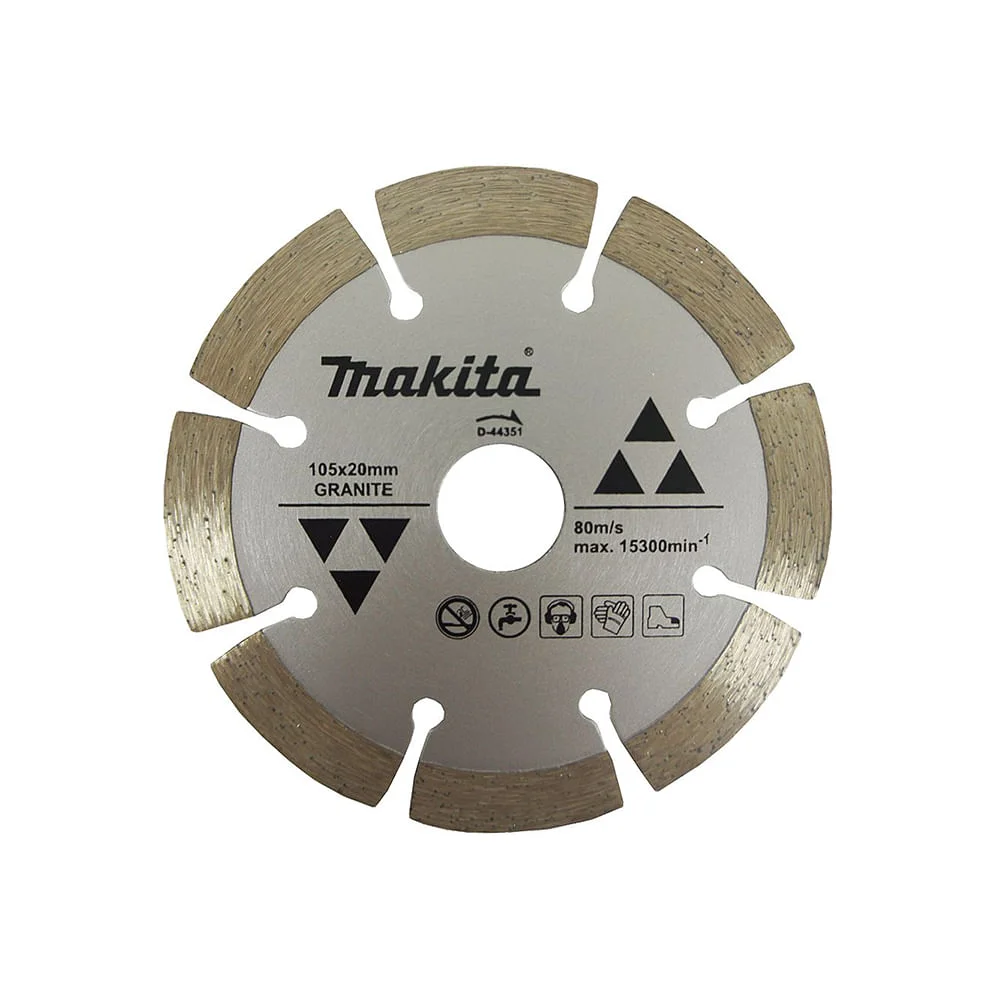 Kit 3 Discos Diamantado Corte a Seco 105mm Mármore e Granito D-44351