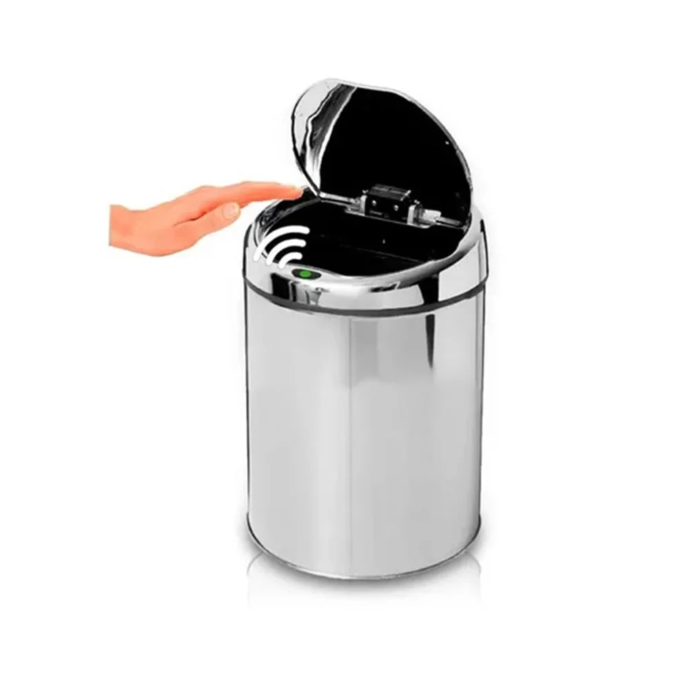 Kit 3 Lixeiras Automática com Sensor em Aço Inoxidável 3 Litros NKF