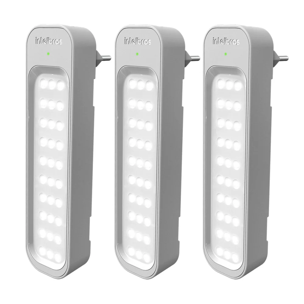 Kit 3 Luminárias de Emergência Autônoma LEA 150 4630032 Intelbras