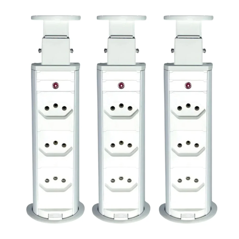Kit 3 Torres de Tomada Multiplug 3 Tomadas