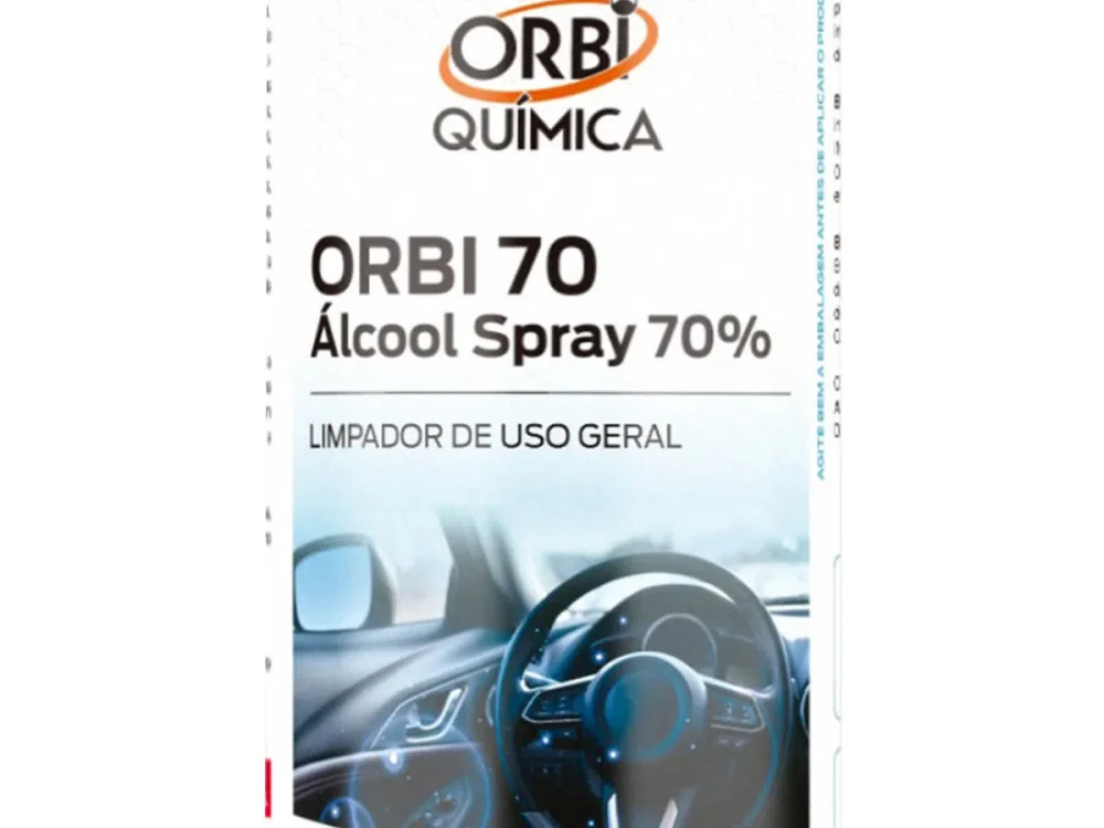 Kit 4 Álcool Spray 70° Antisséptico e Higienizador 300ML 209G Orbi