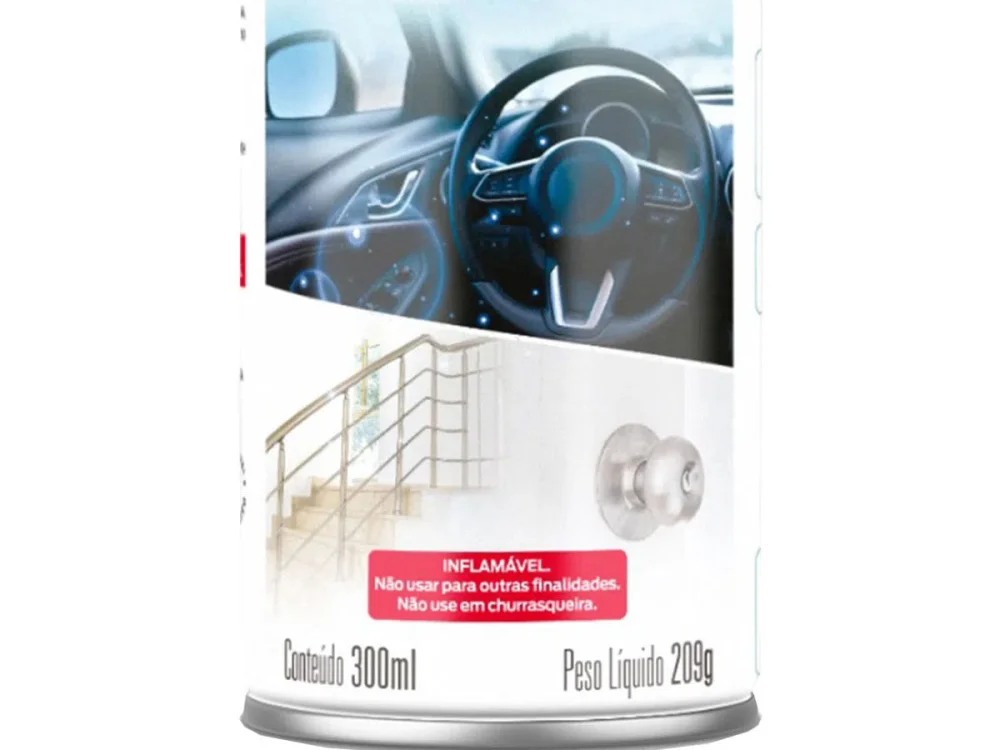 Kit 4 Álcool Spray 70° Antisséptico e Higienizador 300ML 209G Orbi