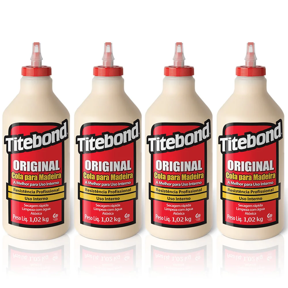 Kit 4 Colas para Madeira Original Wood Glue 946 ml Titebond