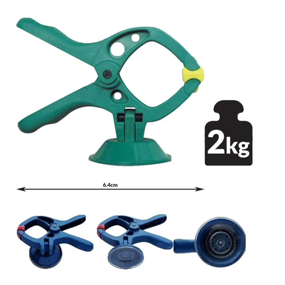 Kit 4 Grampos Microfix com Ventosa 20mm 366300 Wolfcraft