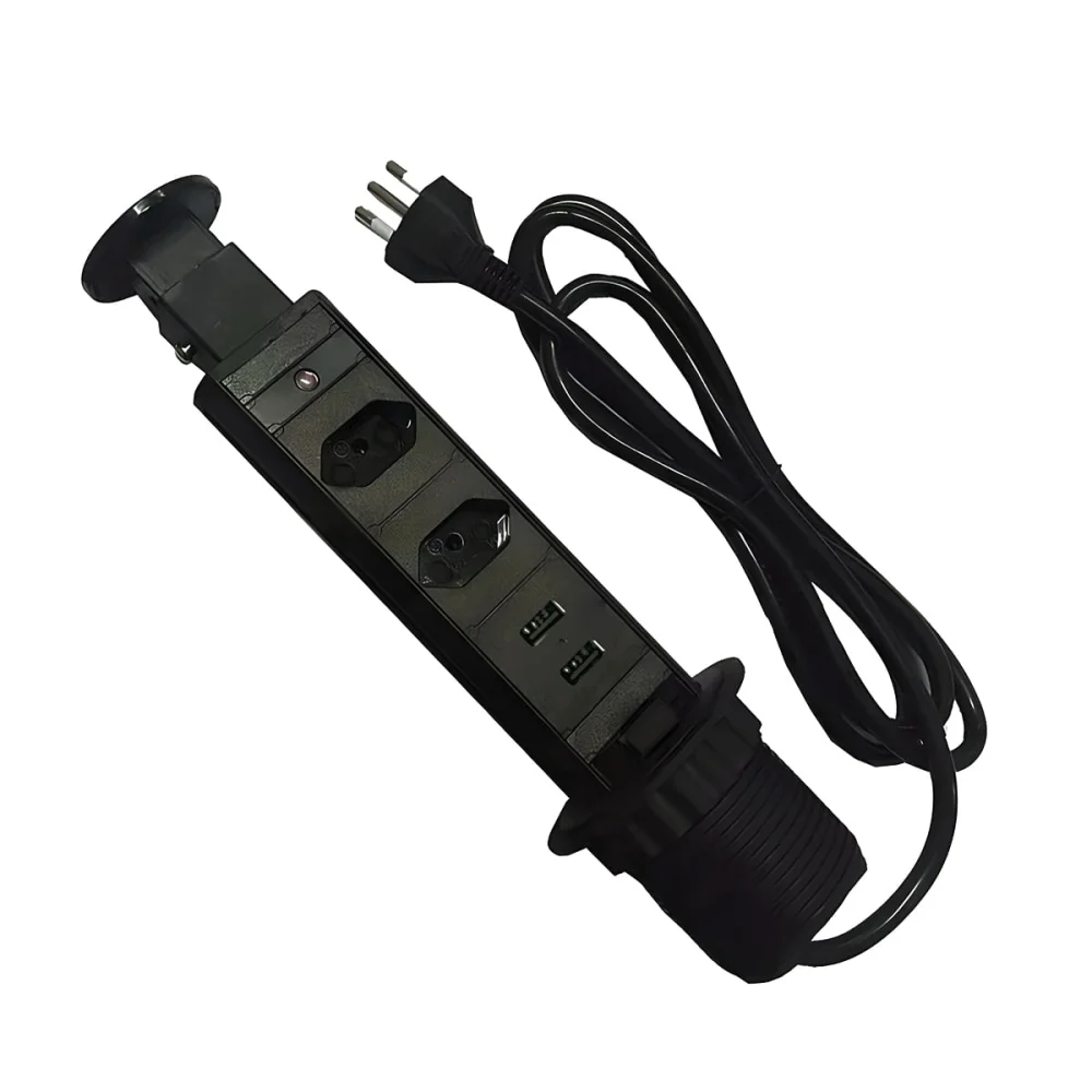 Kit 4 Torres de Tomada Multiplug 2 tomadas e 2 USB Bivolt