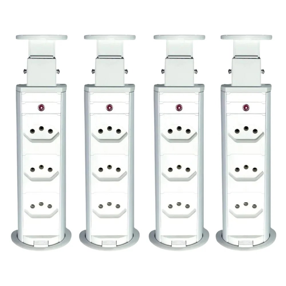 Kit 4 Torres de Tomada Multiplug 3 Tomadas
