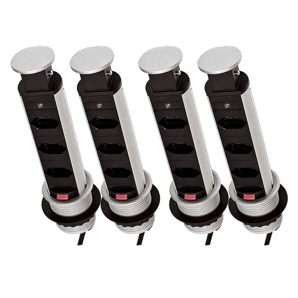 Kit 4 Torres de Tomada Multiplug 3 Tomadas