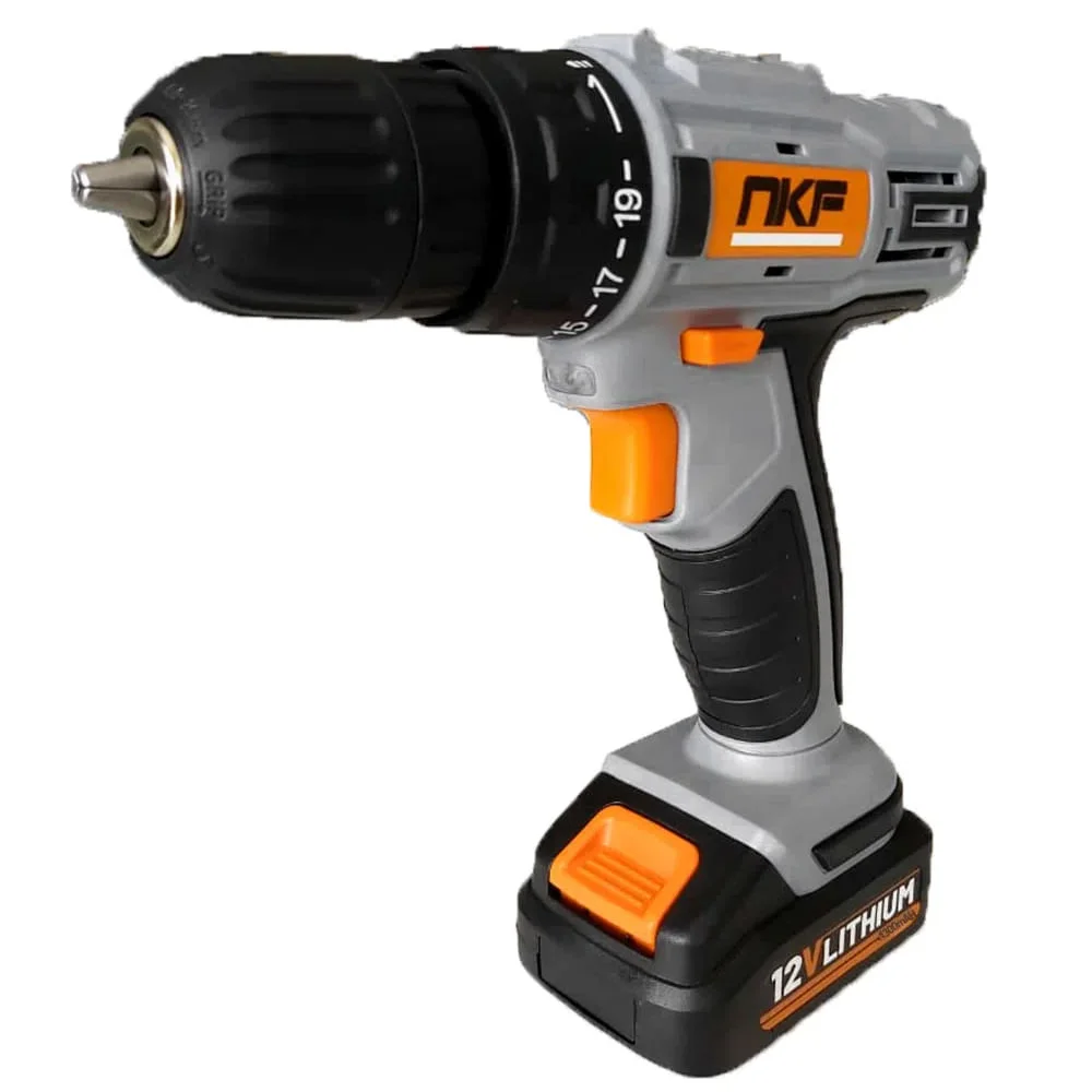 Kit 5 Furadeira Parafusadeira à Bateria 12V com Maletas e Acessórios FP12X50 NKF