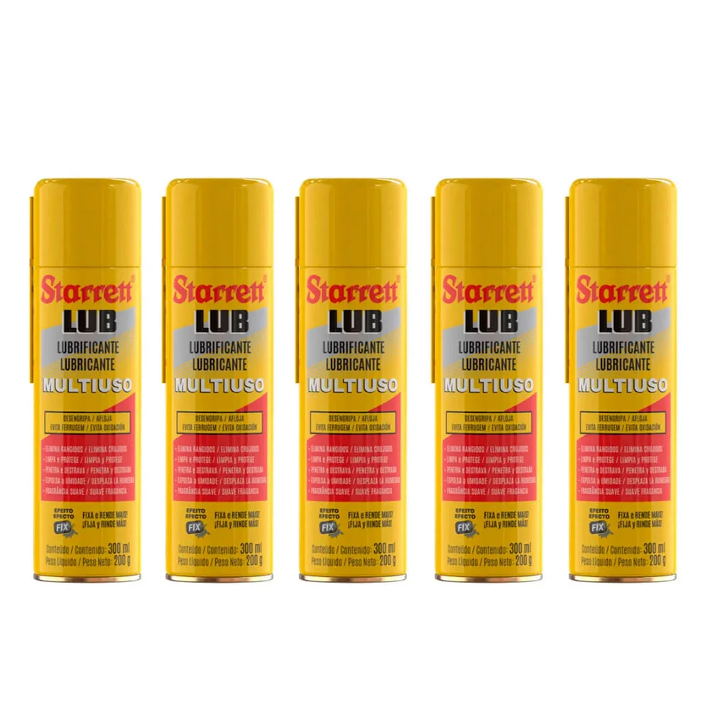 Kit 5 Lubrificantes Multiuso S-LUB300 Starrett