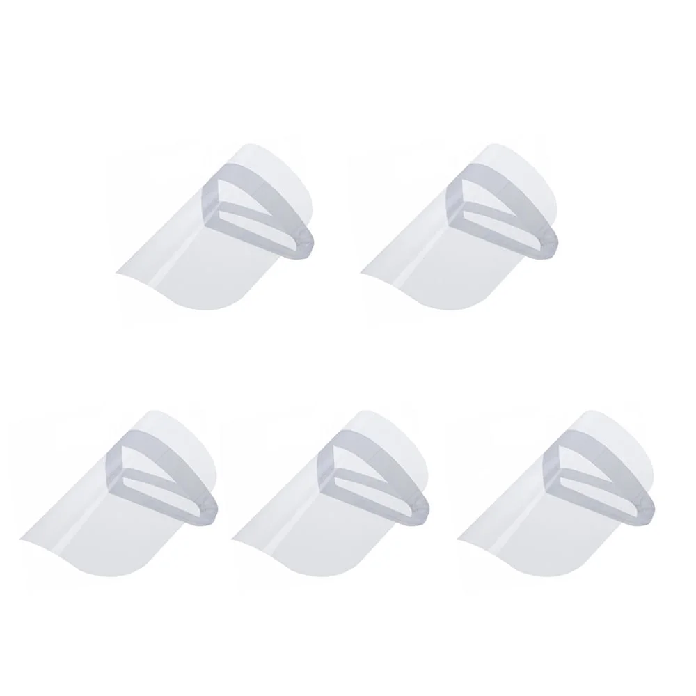 Kit 5 Máscaras Protetor Facial Visor Transparente em Polipropileno Face Shield
