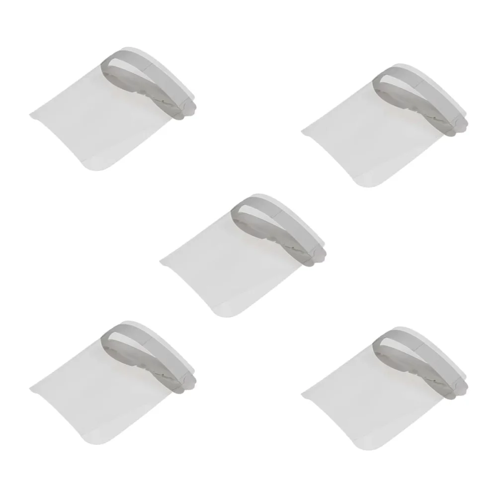 Kit 5 Máscaras Protetor Facial Visor Transparente em Polipropileno Face Shield