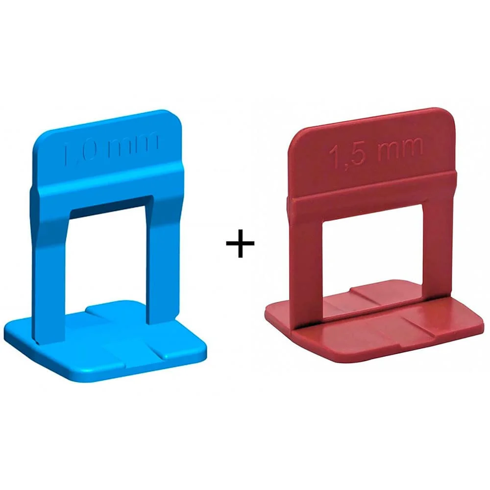 Kit 5 Pacotes com 100 Espaçadores 10mm e 5 Pacotes com 100 Espaçadores 15mm