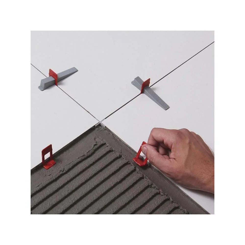 Kit 5 Pacotes de 100 Espaçadores 10mm e 5 Cunhas Slim para Nivelamentos