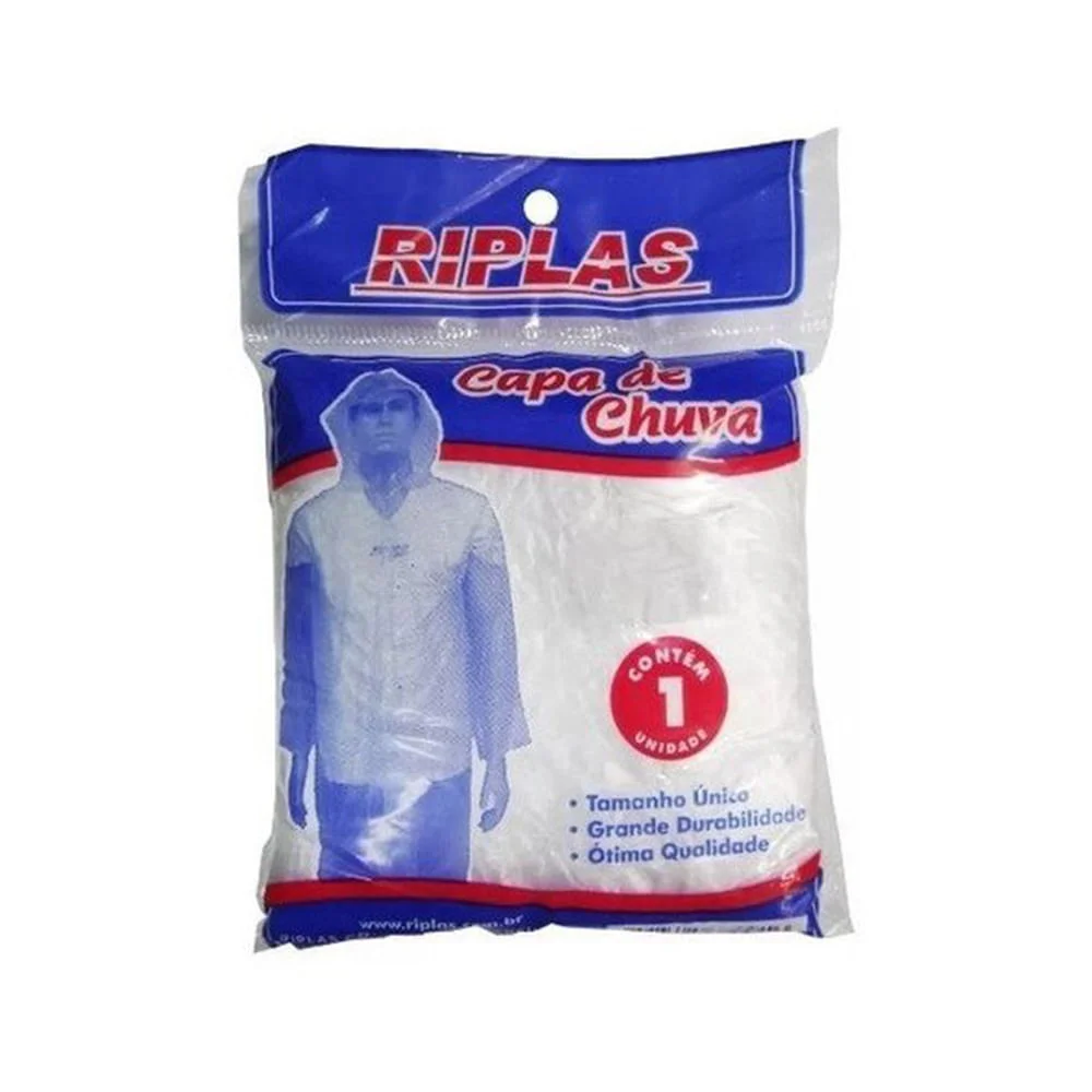 Kit 50 Capas de Chuva Transparente Descartável