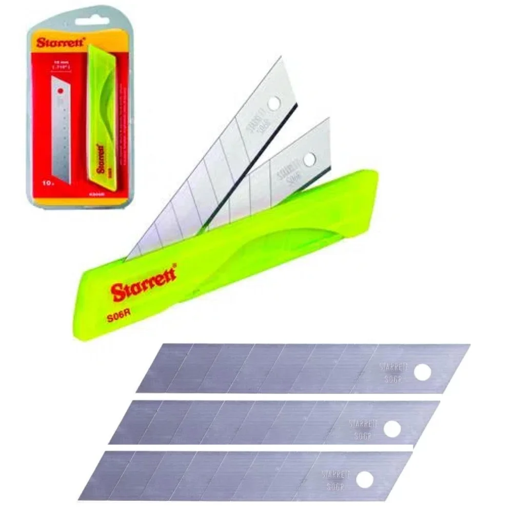 Kit 50 Lâminas Larga 18mm para Estiletes KS06R Starrett