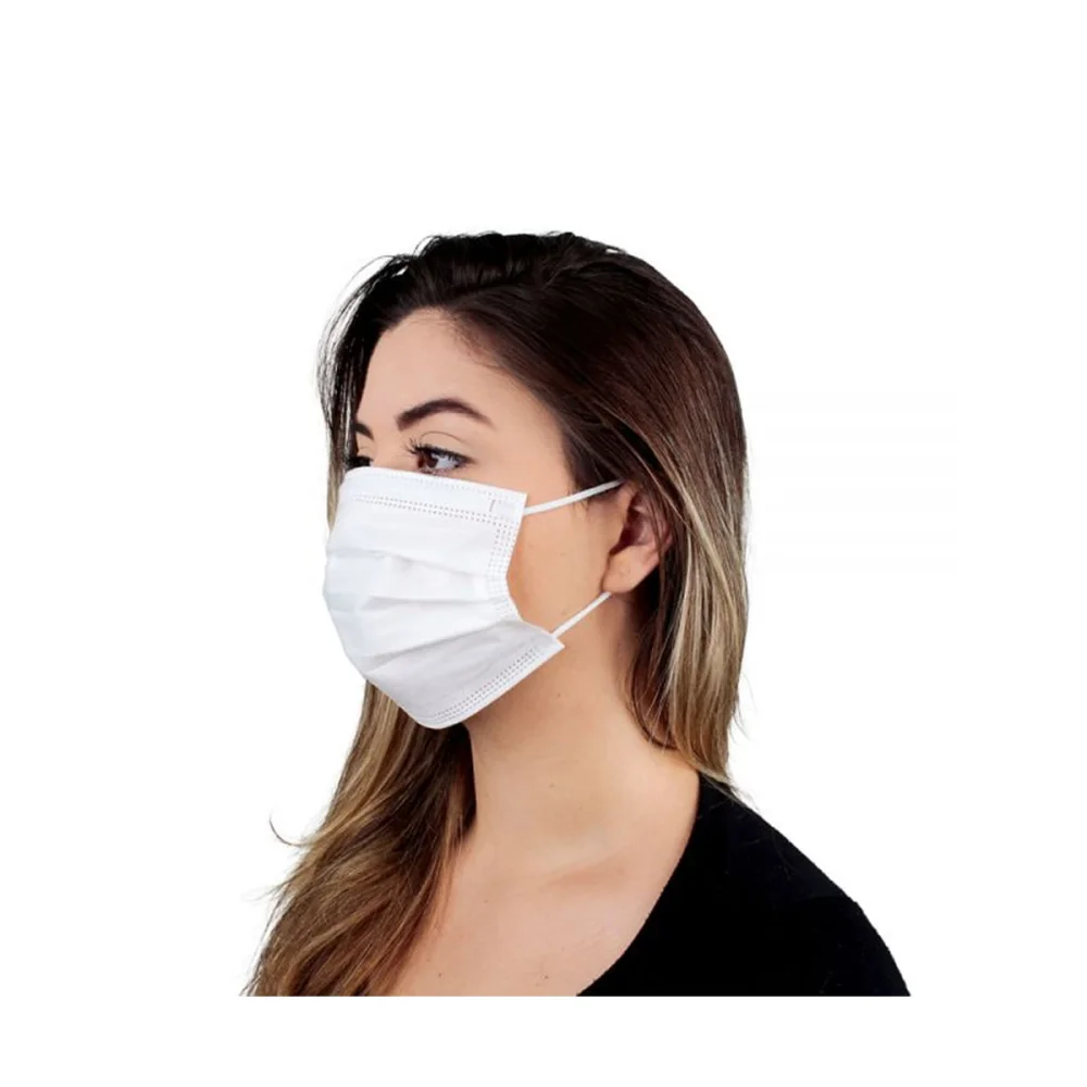 Kit 50 Máscaras Cirúrgica Descartável Tripla com Filtro Ortho Pauher Branco