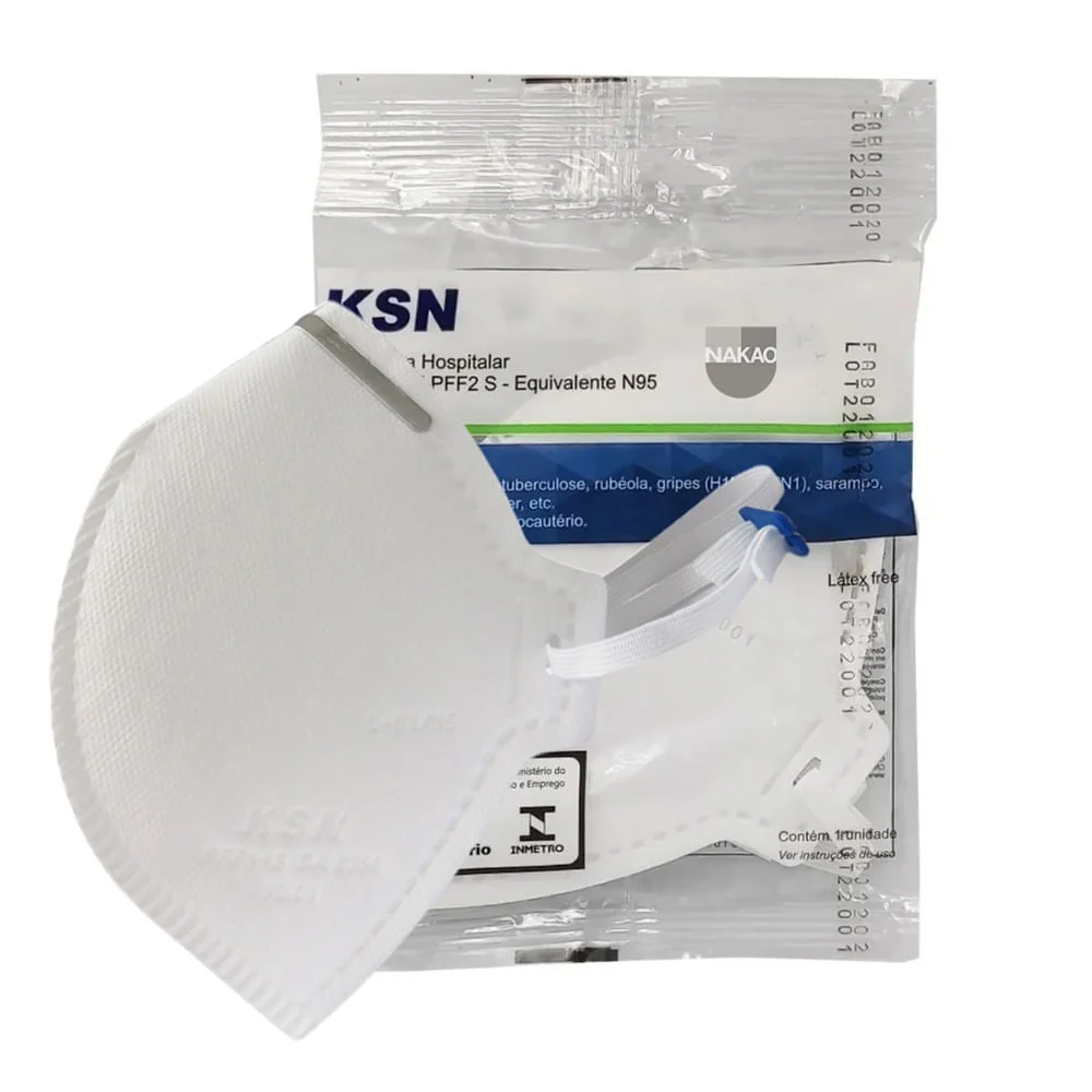 Kit 50 Máscaras Hospitalar Modelo PFF2 S 10.02 MH KSN