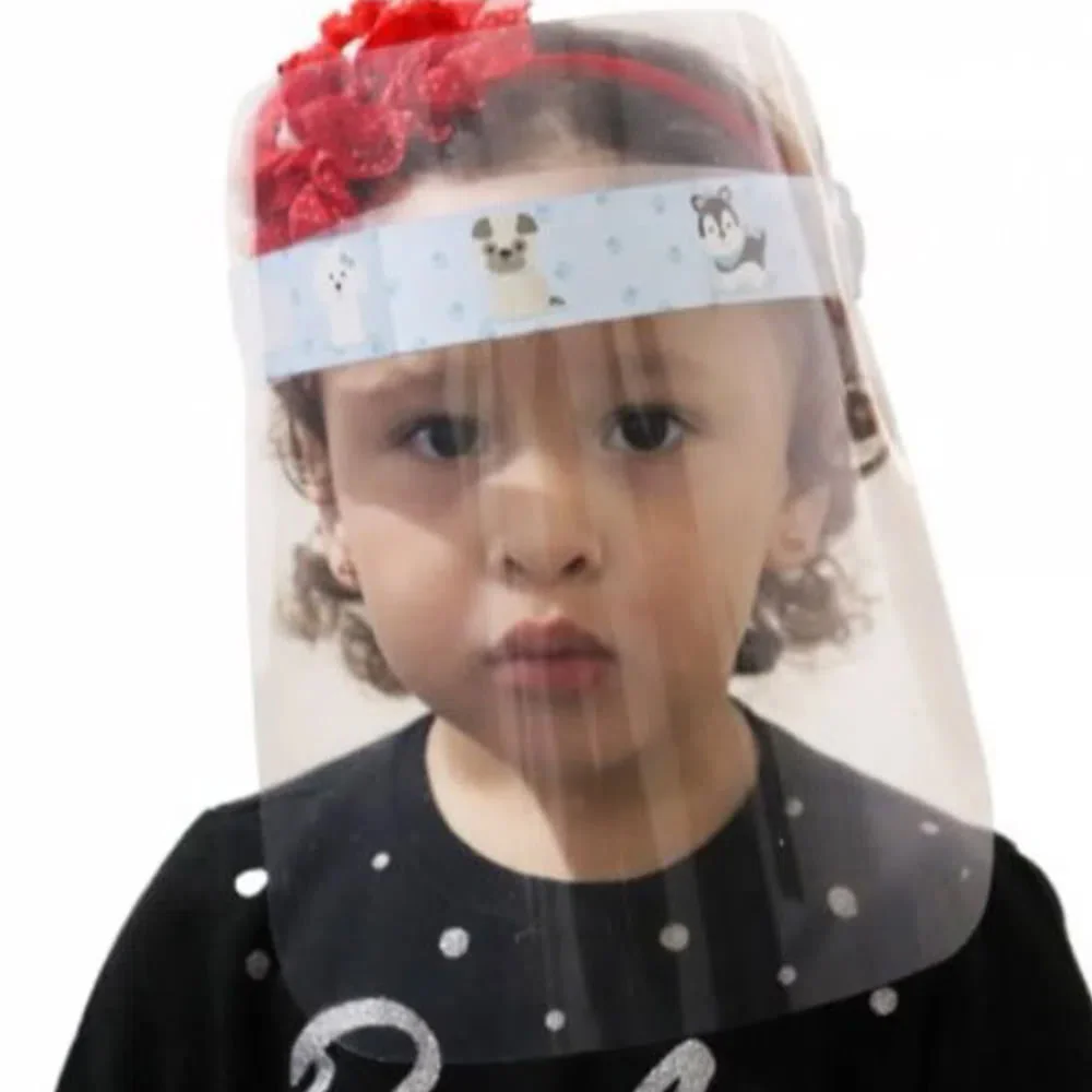 Kit 500 Máscaras Protetor Facial Family Personagens Visor Transp Face Shield