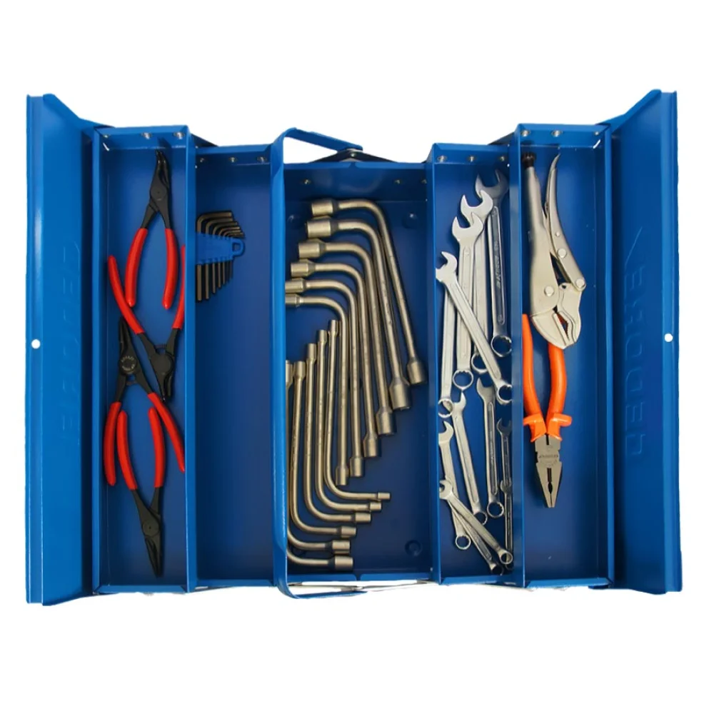 Kit Alicate 137-10 29010 e 62090 Gedore e Caixa de Ferramentas e Jogo de Chaves