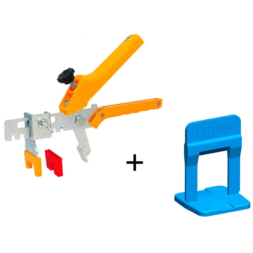 Kit Alicate para Nivelamento de Revest de Piso e Pct com 100 Espaçadores 10mm