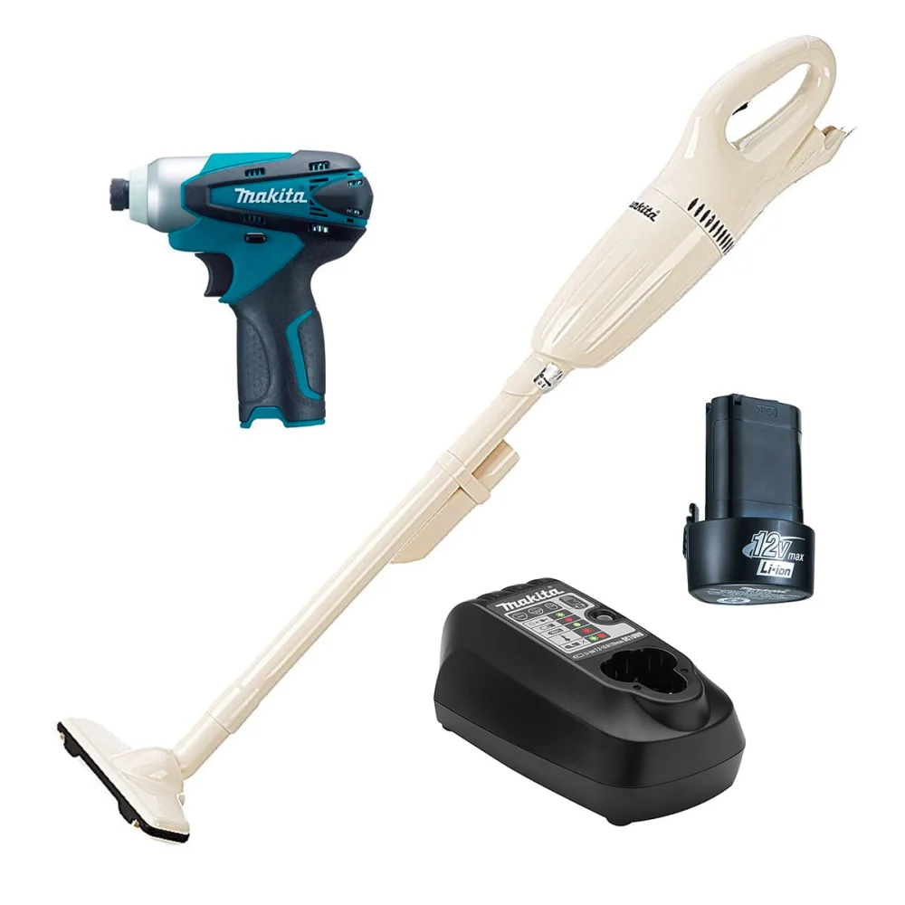 Kit Aspirador CL100DZ e Parafusadeira de Impacto Makita e Bateria e Carregador