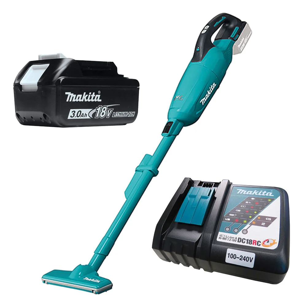 Kit Aspirador de Pó 18V DCL281FZ Makita e Bateria BL1830 e Carregador DC18RC
