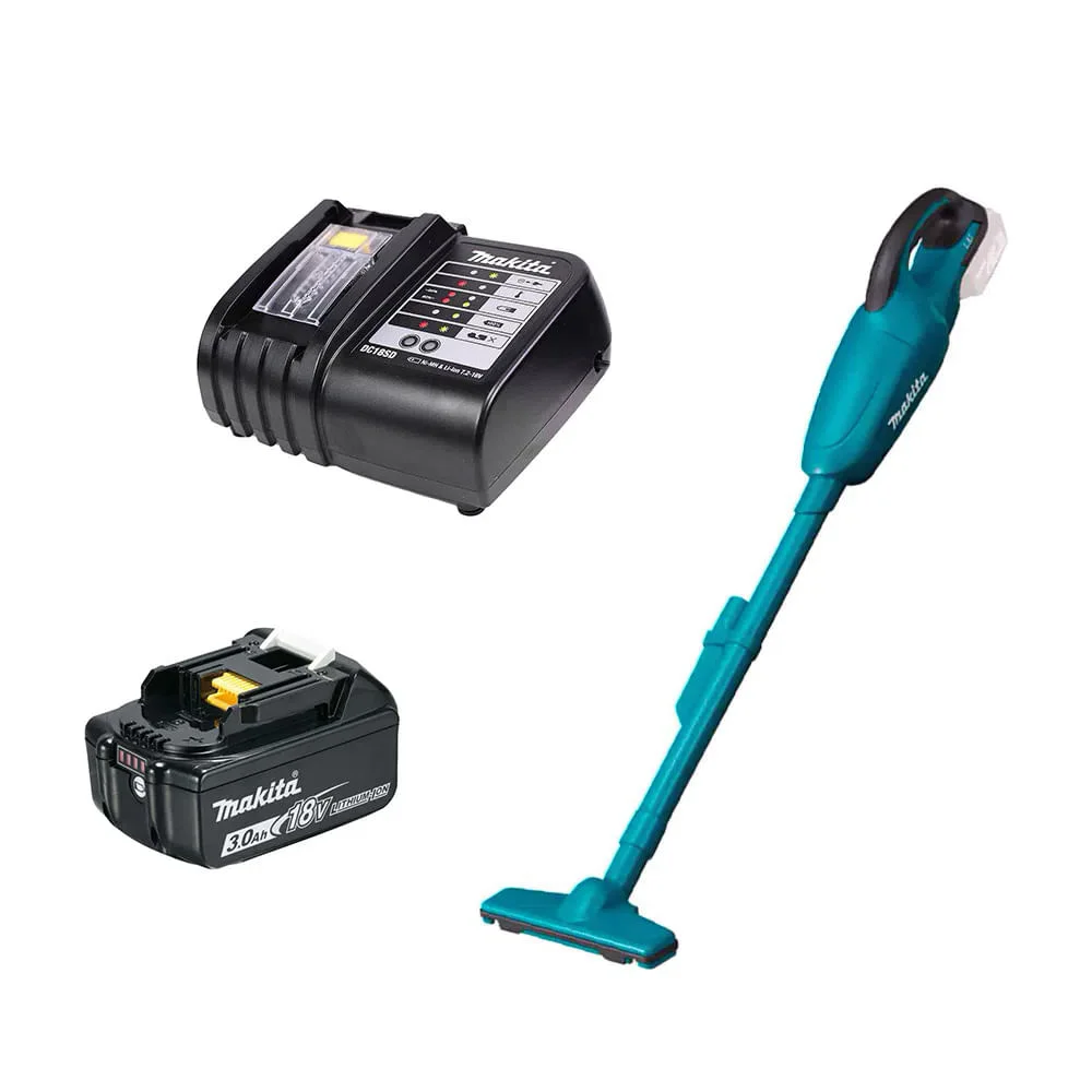 Kit Aspirador de Pó DCL180Z e Bateria BL1830B e Carregador DC18SD Makita