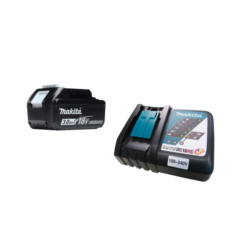 Kit Aspirador de Pó DCL180Z Makita e Bateria 18V Carregador e Suporte de Parede