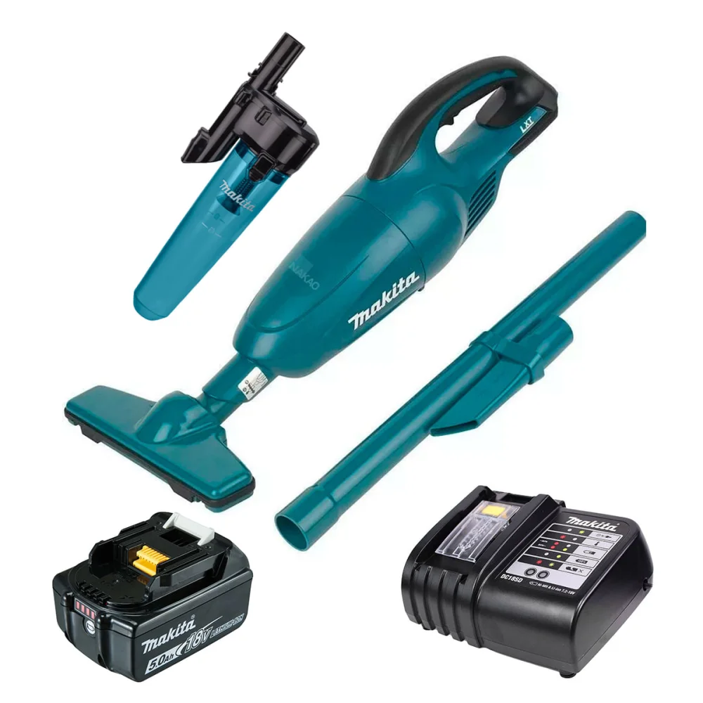 Kit Aspirador de Pó DCL180Z Makita e Bateria e Carregador e Implemento Ciclone
