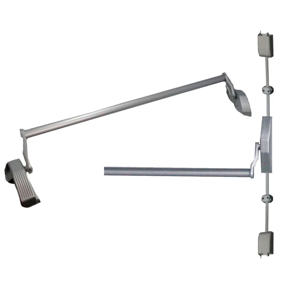 Kit Barra Antipânico 2 Pontos e Barra Antipânico 1 ponto Trav Push Prata Soprano