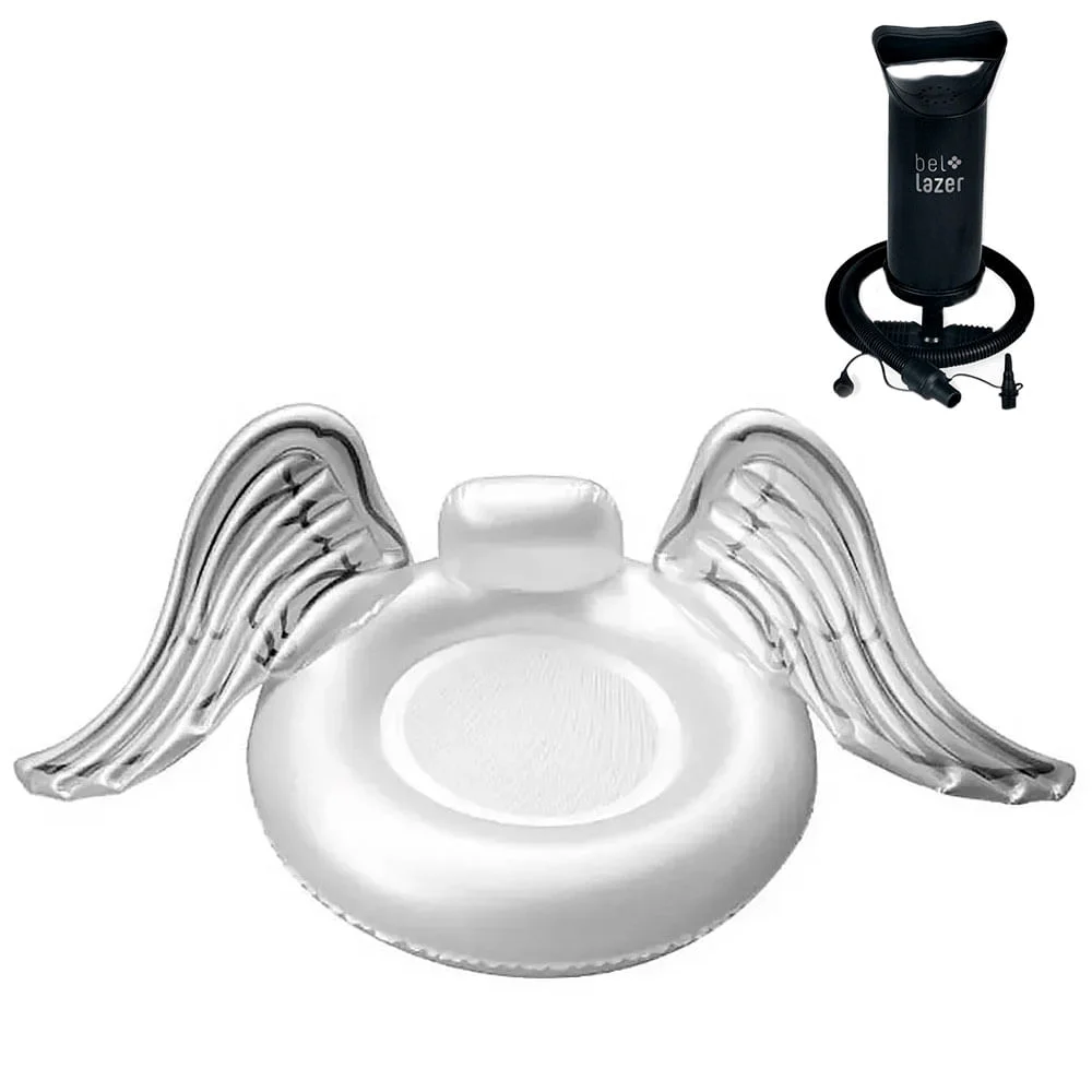 Kit Boia Inflável Gigante Colchão com Asas 148300 e Bomba Manual 120200