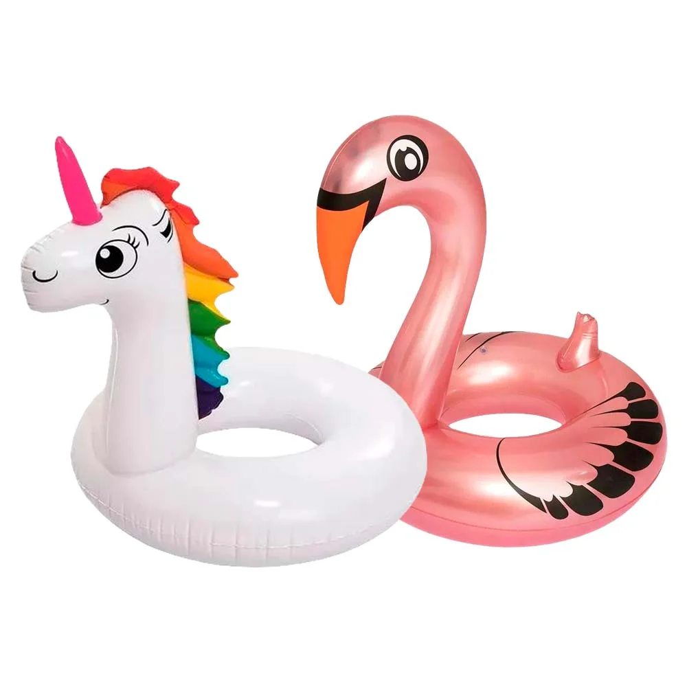 Kit Boia Unicórnio 1974 e Boia Cisne Perolado Rosa com Abertura 1972 Mor