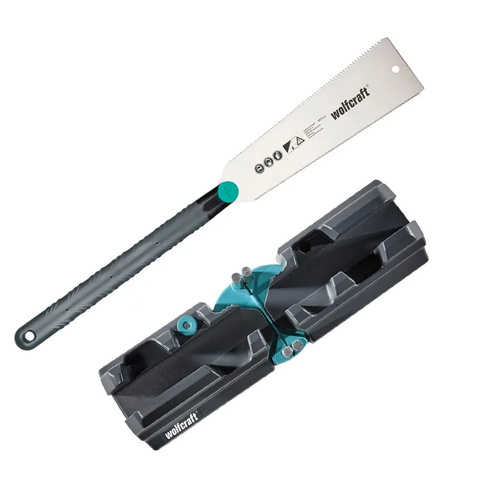 Kit Caixa Meia Esquadria com Medidor 694800 e Serrote Japonês 695100 Wolfcraft