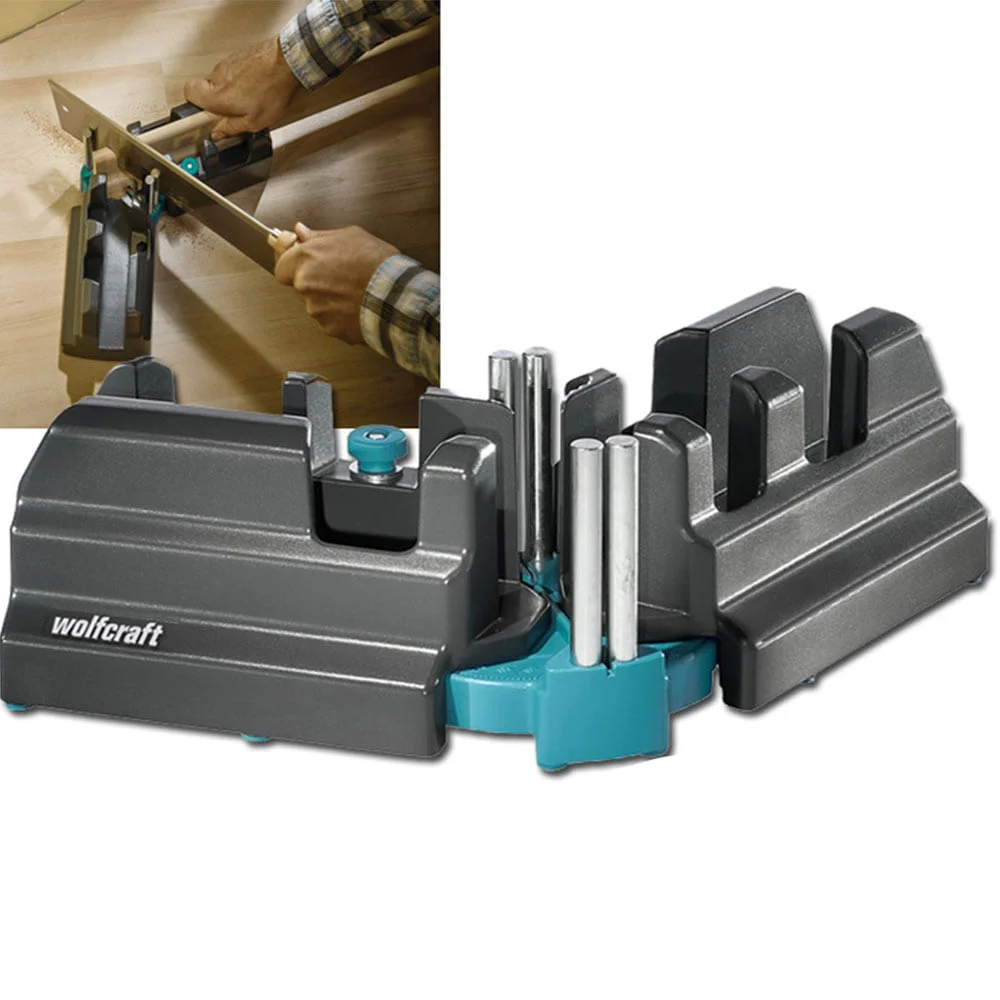 Kit Caixa Meia Esquadria com Medidor 694800 e Serrote Japonês 695100 Wolfcraft