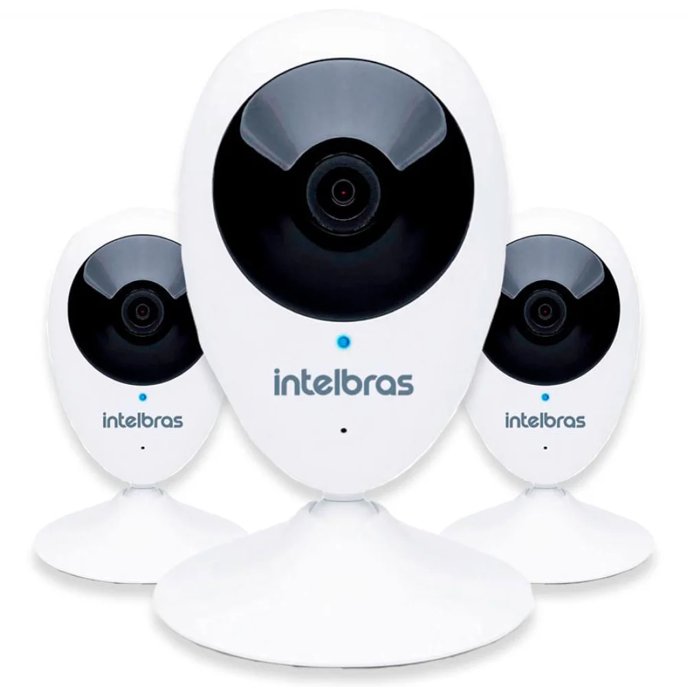 Kit Câmera de Segurança Wi-Fi HD iC3 4565249 Intelbras 3 Unidades