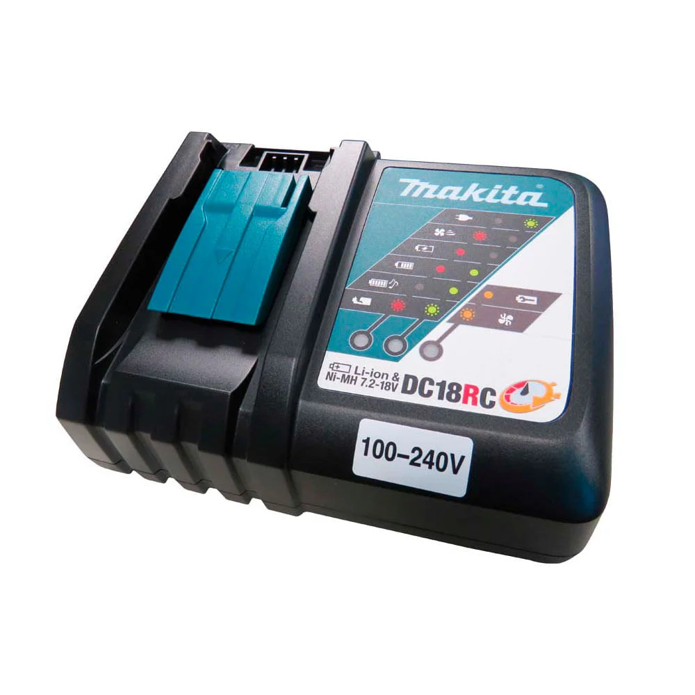 Kit Carregador de Bateria 14.4 a 18V DC18RC e 4 Baterias 18V BL1830B Makita