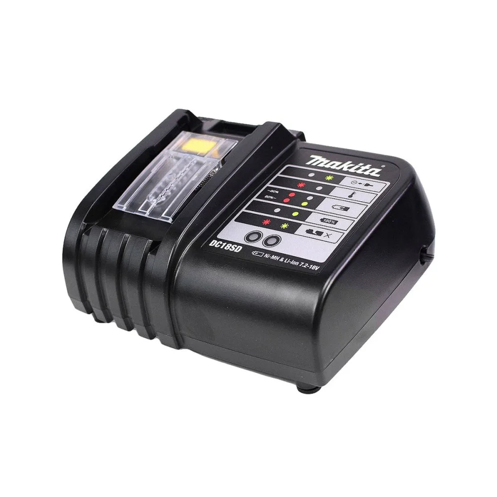 Kit Carregador de Bateria de 14V a 18V DC18SD Makita e 2 Baterias e Mak-Pac 1 Bivolt