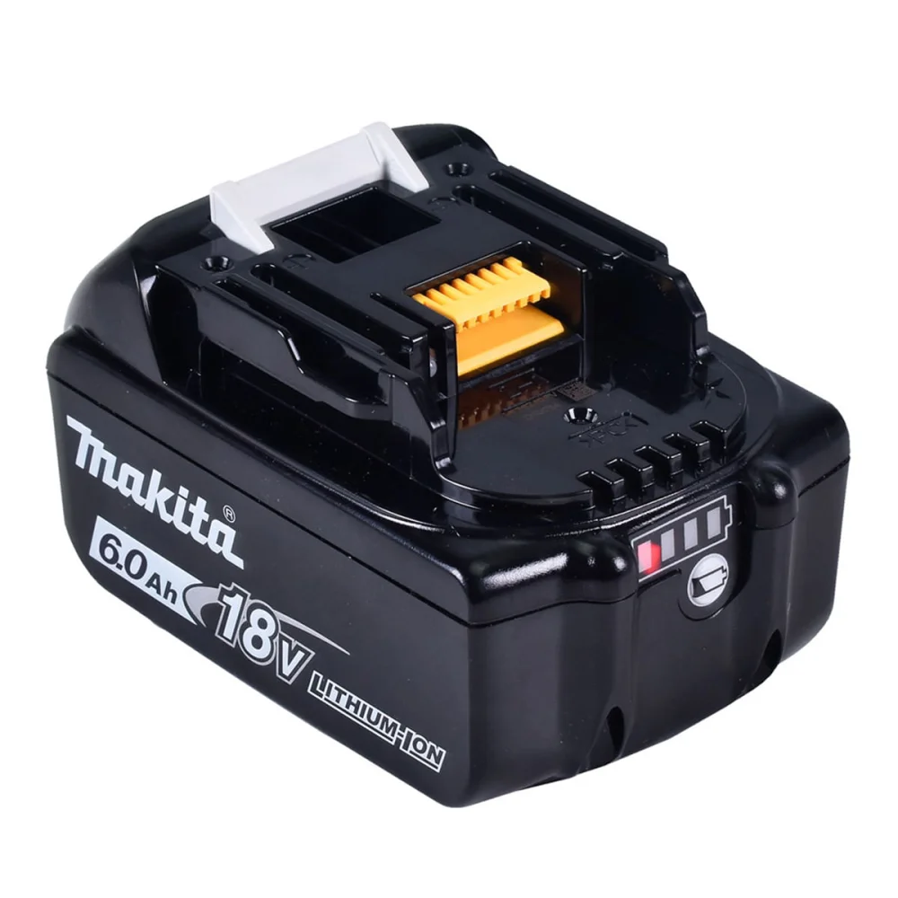 Kit Carregador de Bateria Duplo 14.4V e 18V DC18RD Makita e 2 Baterias 18V 6.0Ah