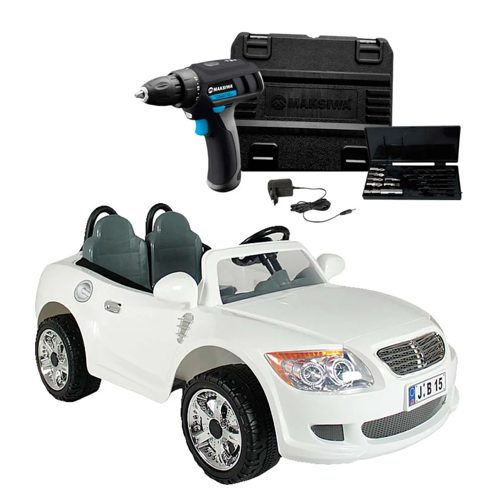 Kit Carro Conversível à Bateria B15 Belfix e Furadeira Parafusadeira 12V FPC.12