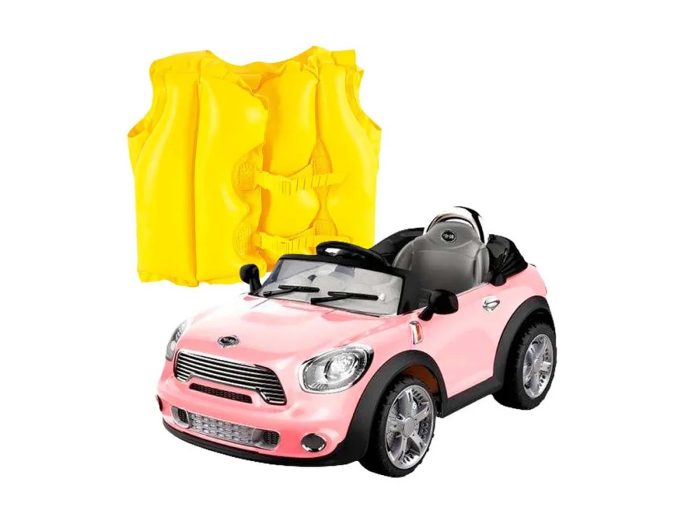 Kit Carro Conversivel com Controle Remoto 6V Belfix e Colete Boia Inflável