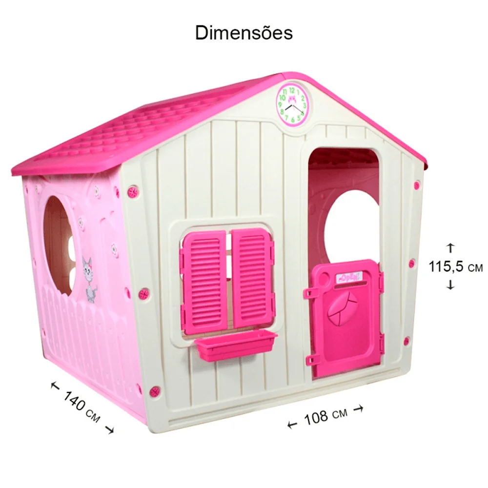 Kit Casinha de Brinquedo 5611 e Mercadinho Turma da Mônica 491300 Belfix