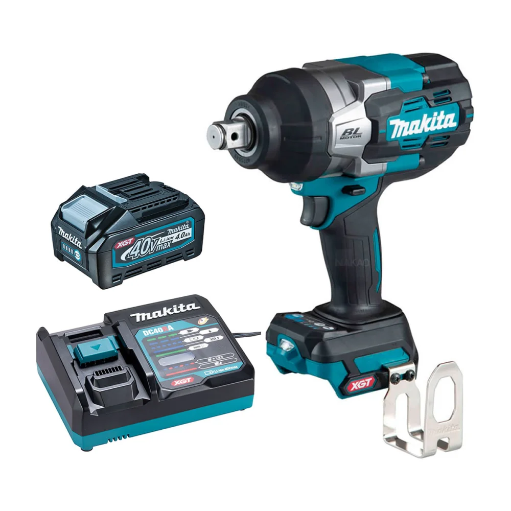 Kit Chave de Impacto 19mm TW001GZ Makita e Bateria 40V 4.0Ah e Carregador
