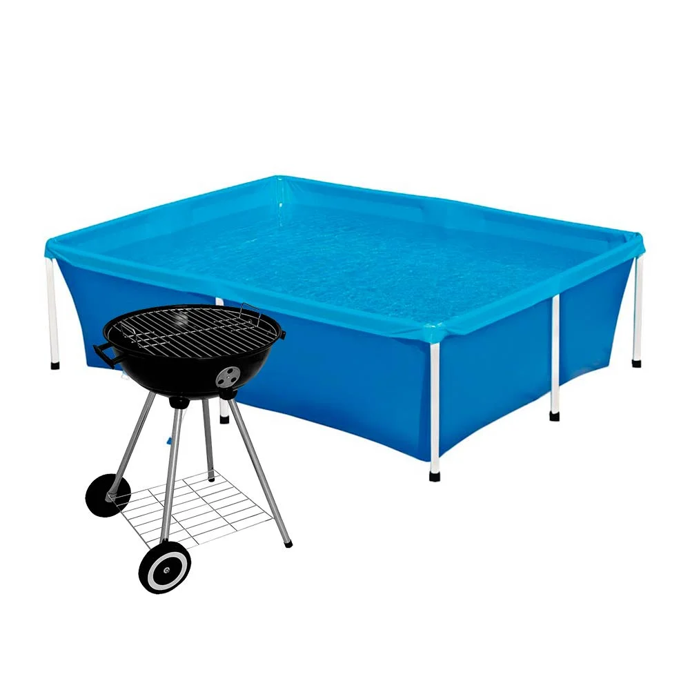Kit Churrasqueira à Bafo Guarapari 003052 e Piscina 2000 Litros 001004 Mor