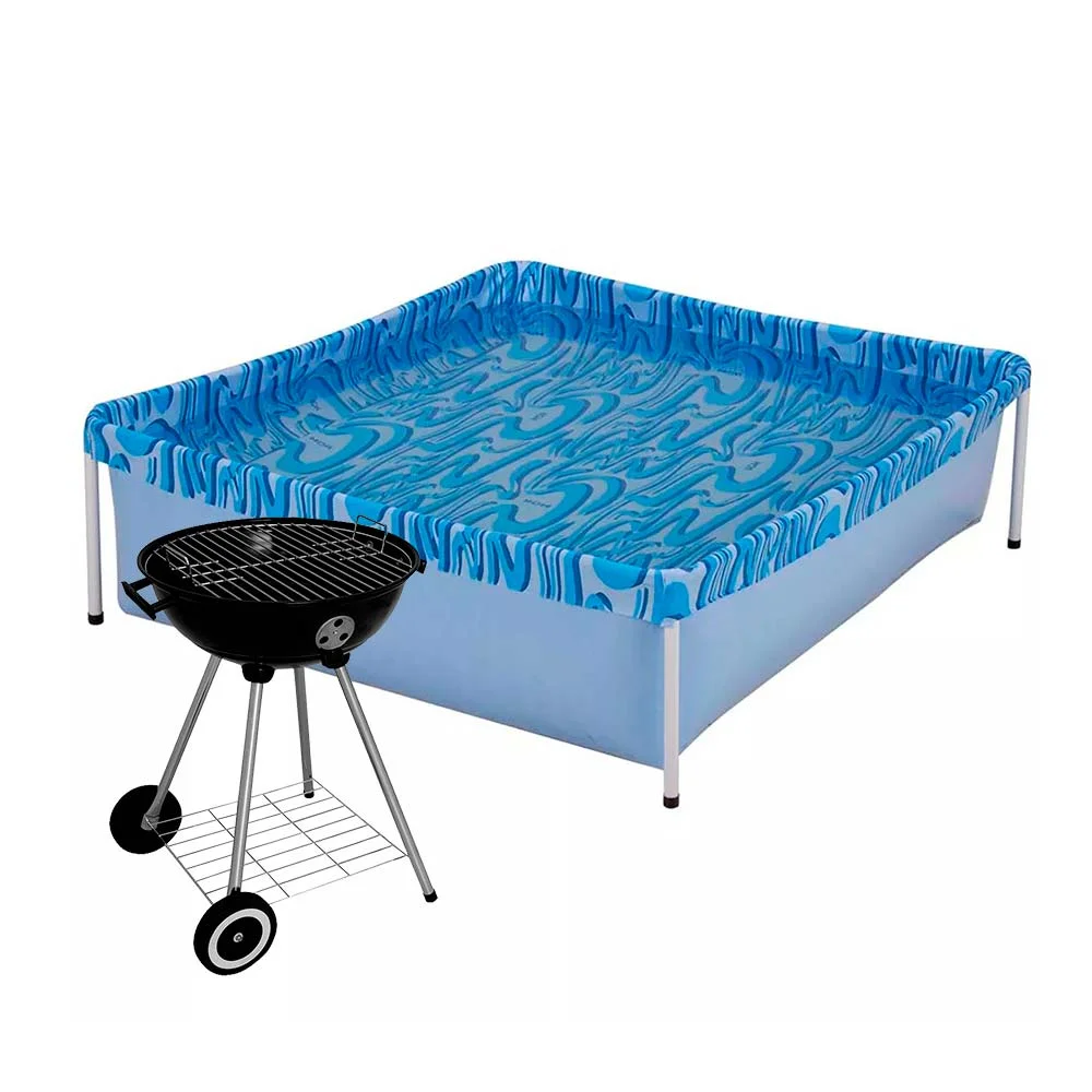Kit Churrasqueira à Bafo Guarapari 003052 e Piscina 400 Litros 001000 Mor