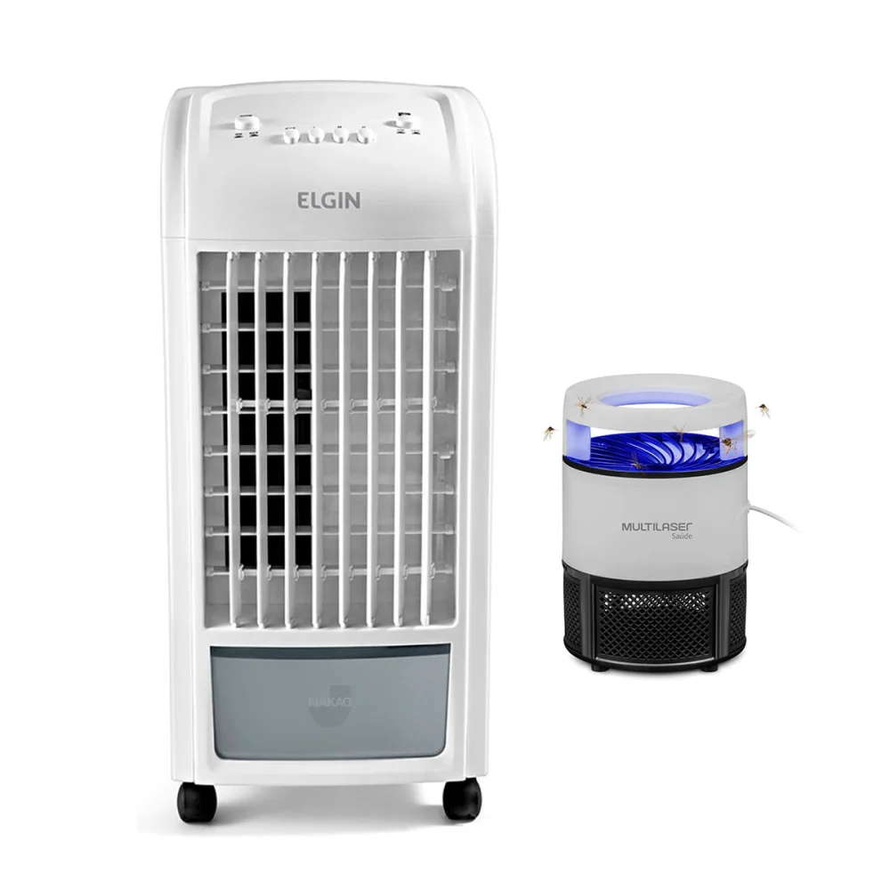 kit Climatizador de Ar Smart Frio 3.5 Litros Elgin e Armadilha Mata Insetos HC033