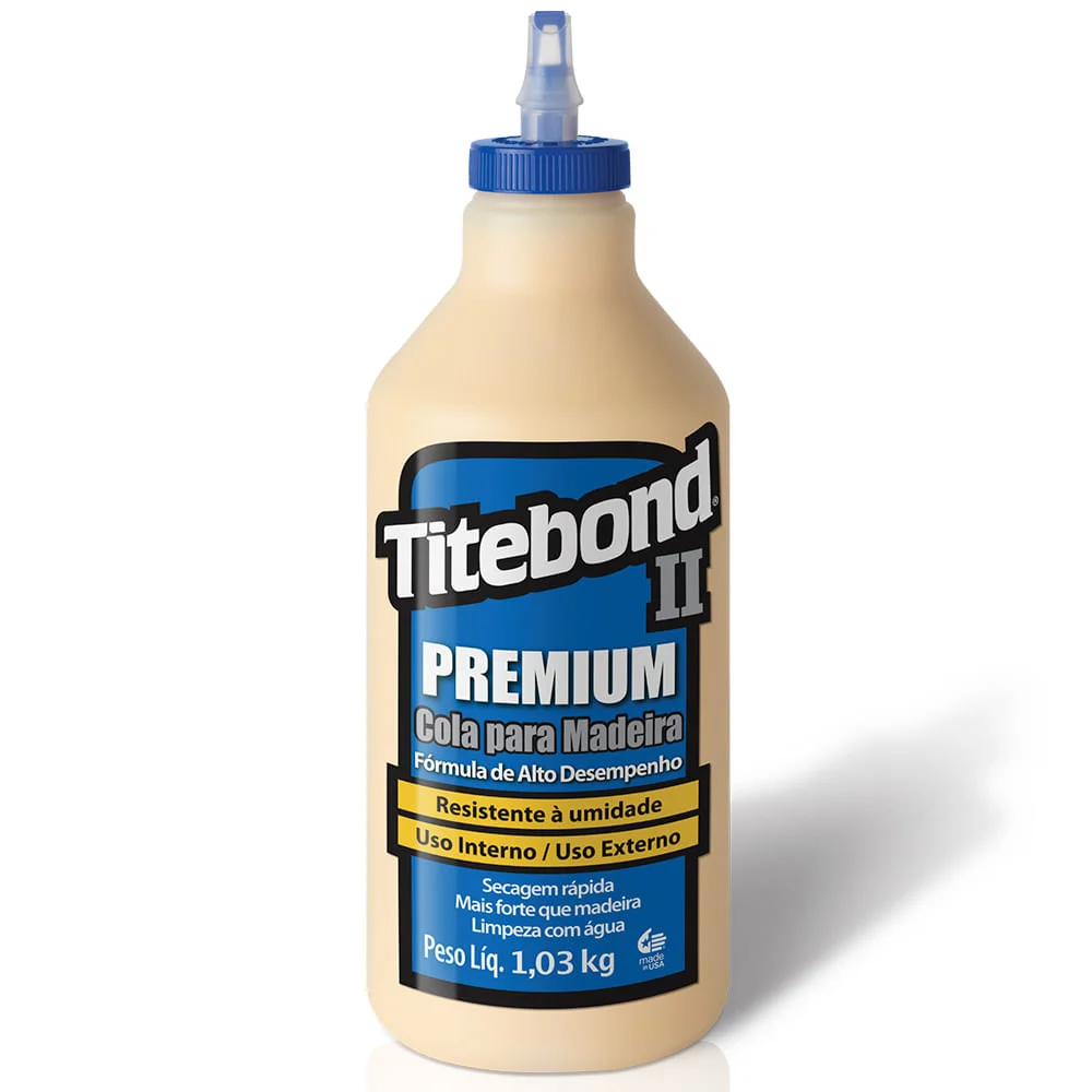 Kit Cola para Madeira II Premium 946 ml e Pincel de Silicone Titebrush Titebond